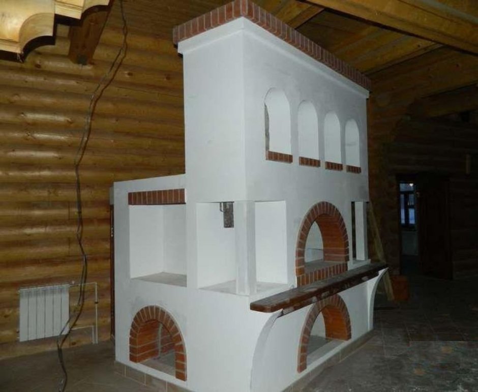 Современная русская печь с лежанкой