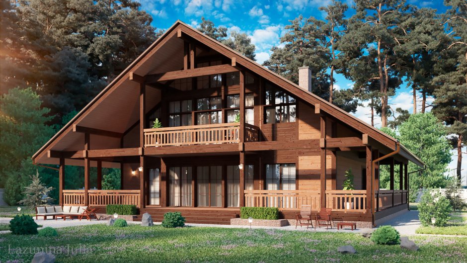 Сельский одноэтажный дом