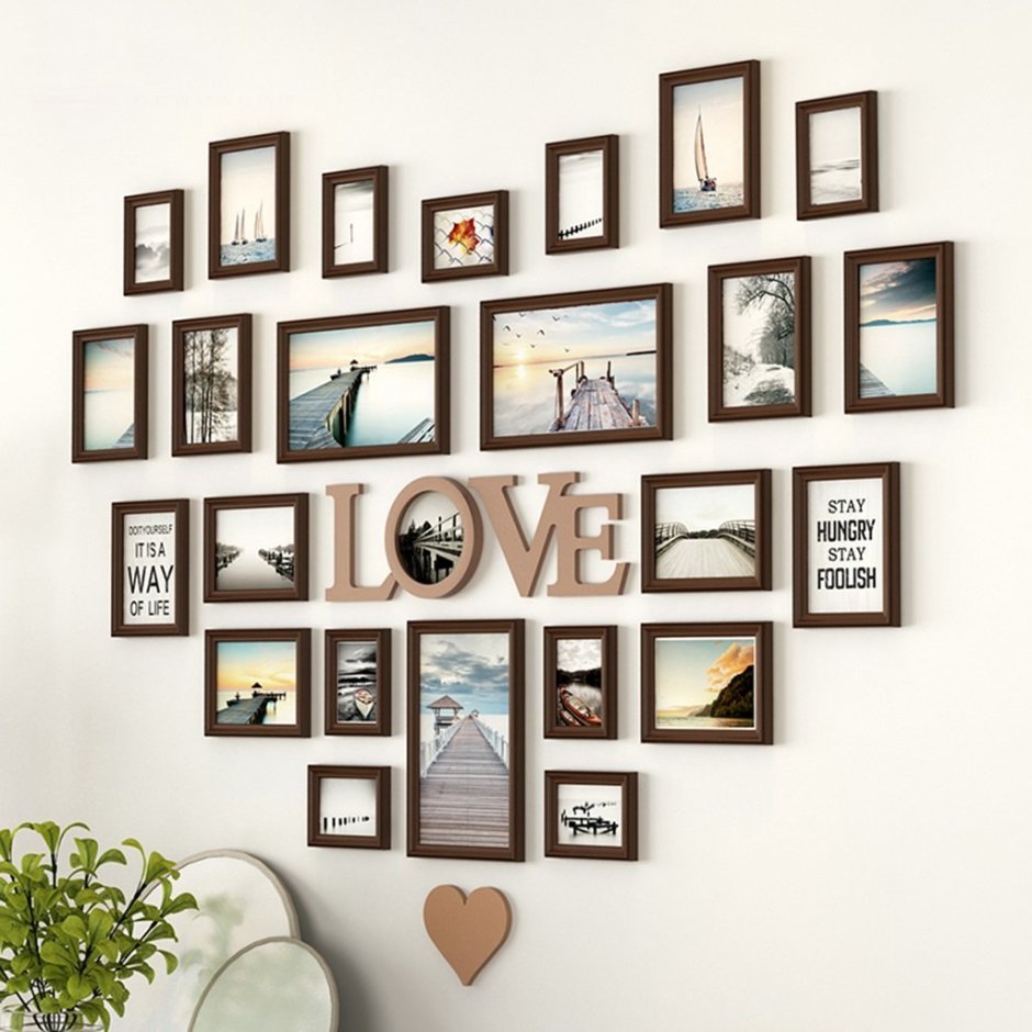 Стильные фоторамки на стену