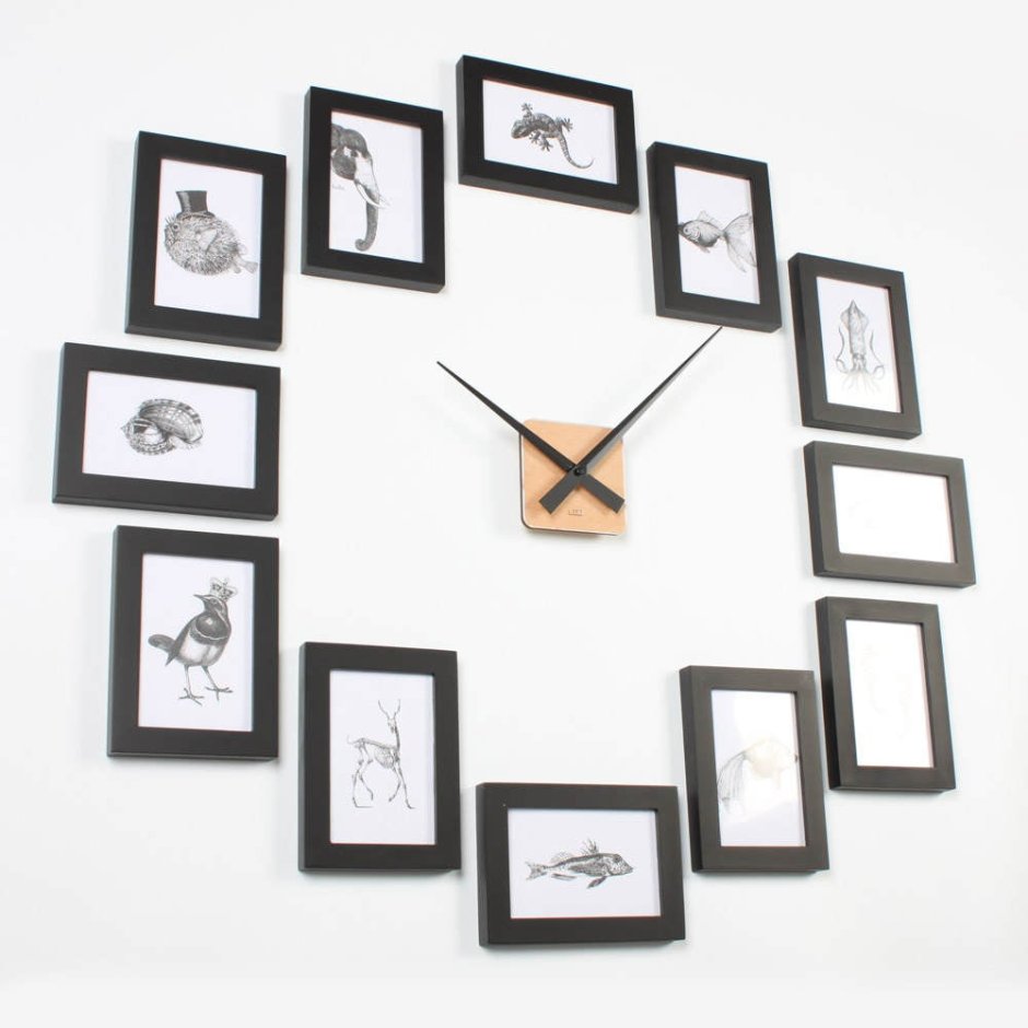 Фоторамка с часами настенная