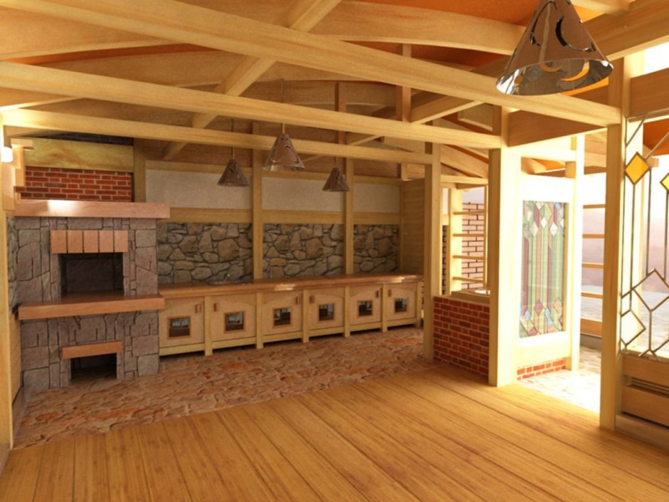 Внутренняя отделка беседки