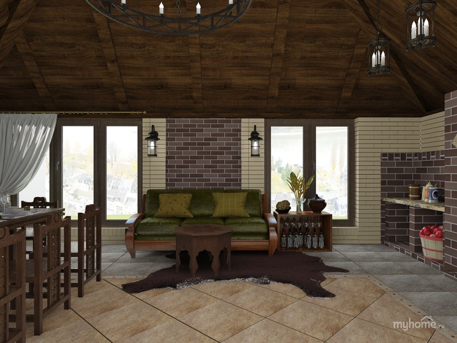 Внутренняя отделка беседки