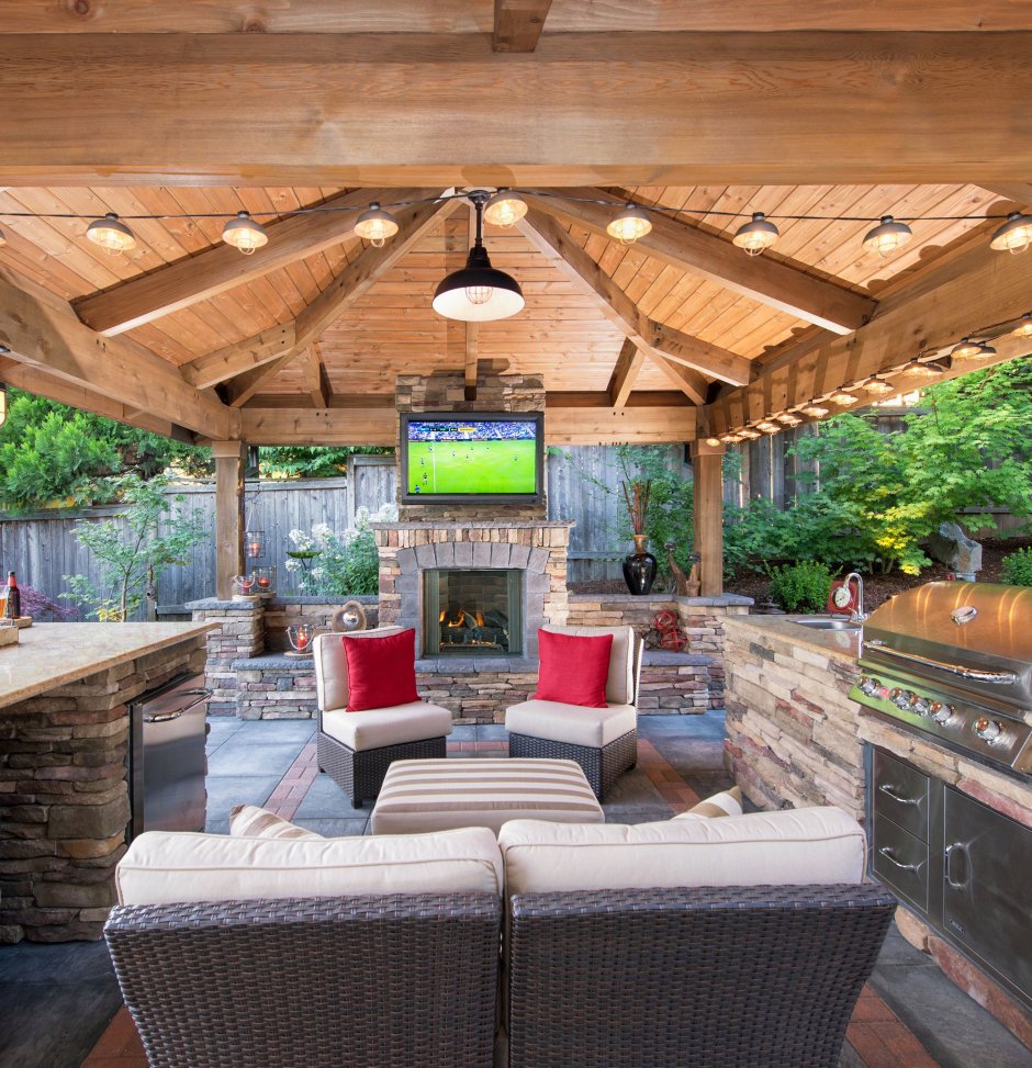 Беседка с кухонной зоной