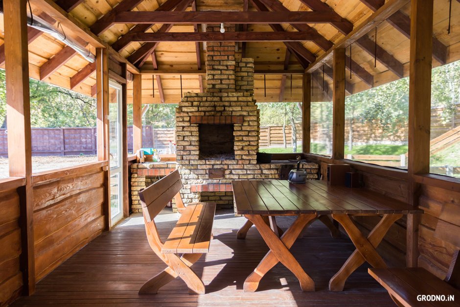 Отделка беседки