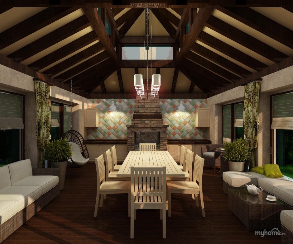 Интерьер беседки