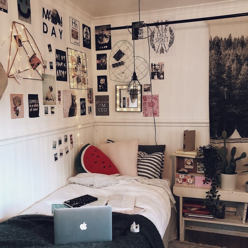 Спальня в стиле гранж для подростка