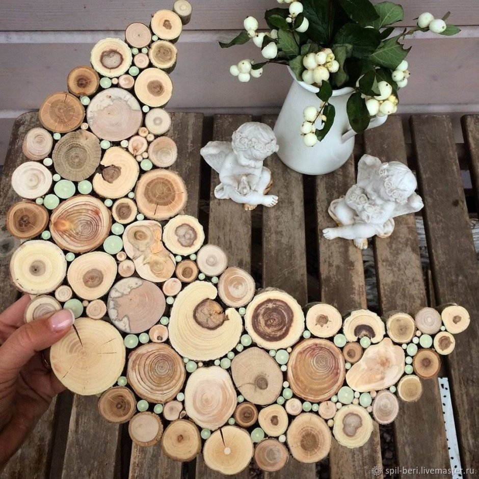 Деревянный срез для декора