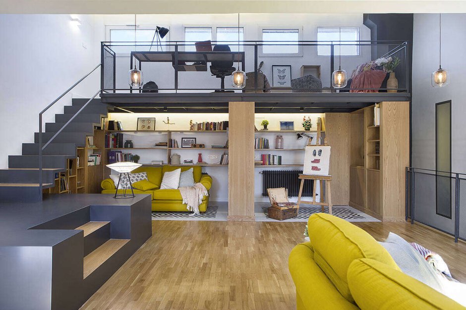Дизайн двухуровневой квартиры с мансардой