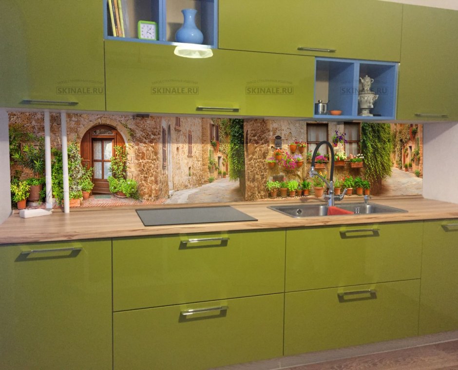 Стеклянный фартук для кухни Леруа Мерлен