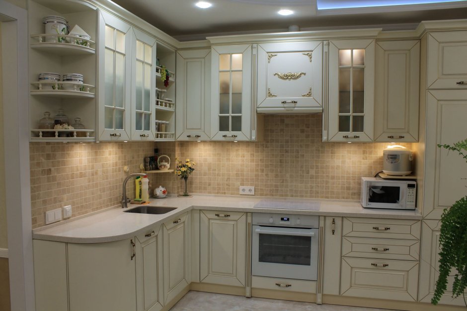 Угловой кухонный шкаф напольный