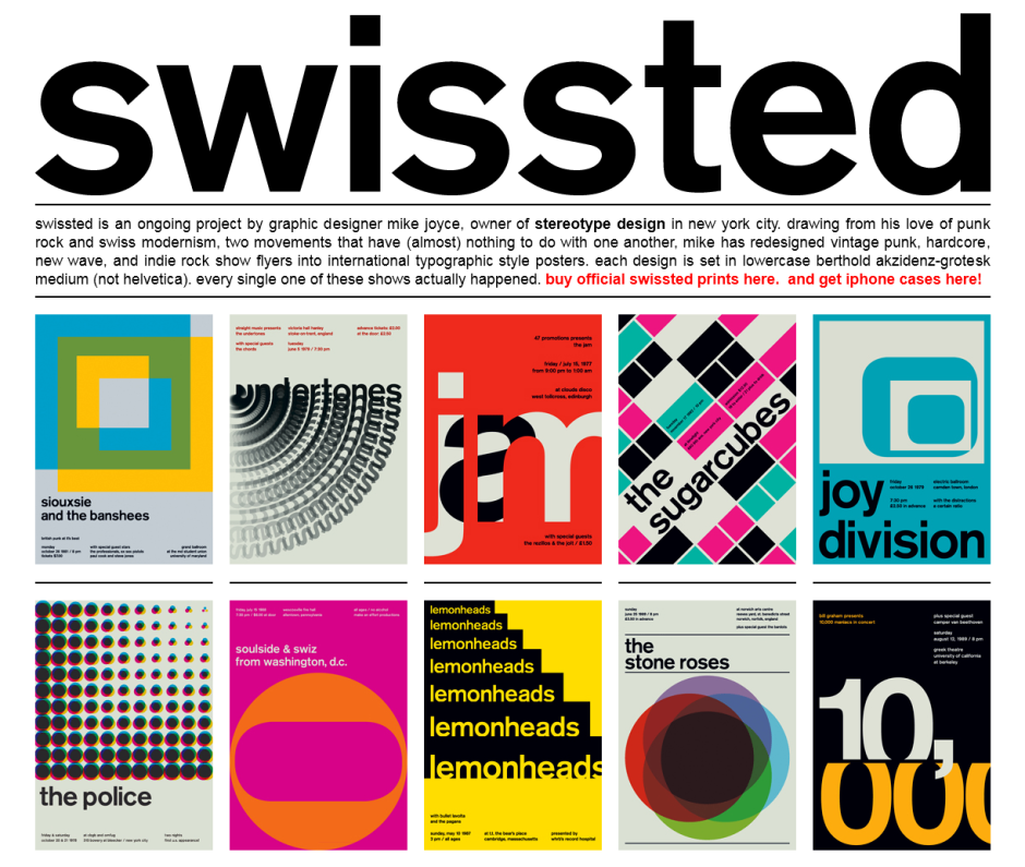 Швейцарский стиль типографика