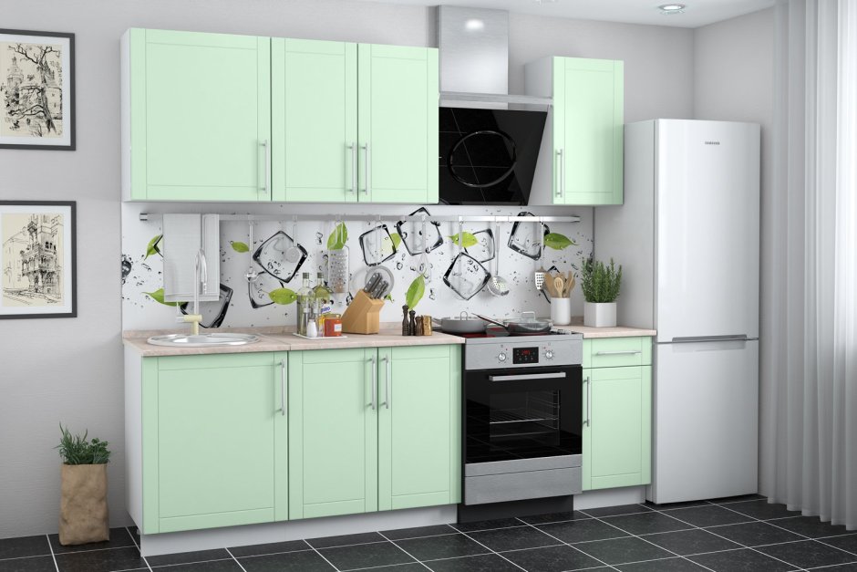 Амика серый камень кухня хофф