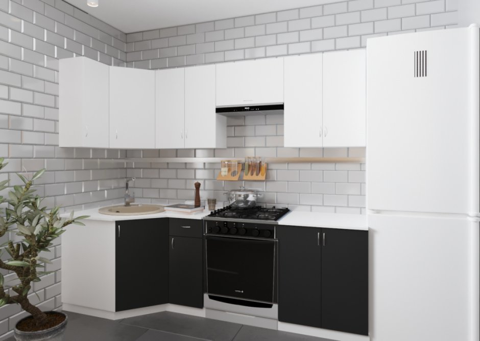 Кухонный гарнитур угловой в хофф