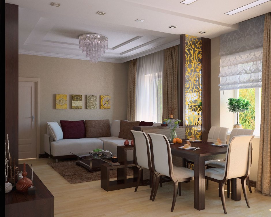 Гостиная со столовой