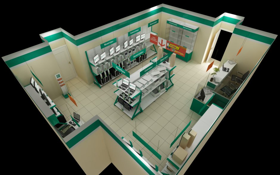 3d проект магазина