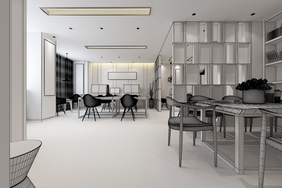 Рендер офисного помещения