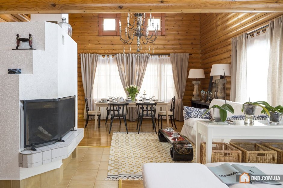 Проект кухни гостинной на даче