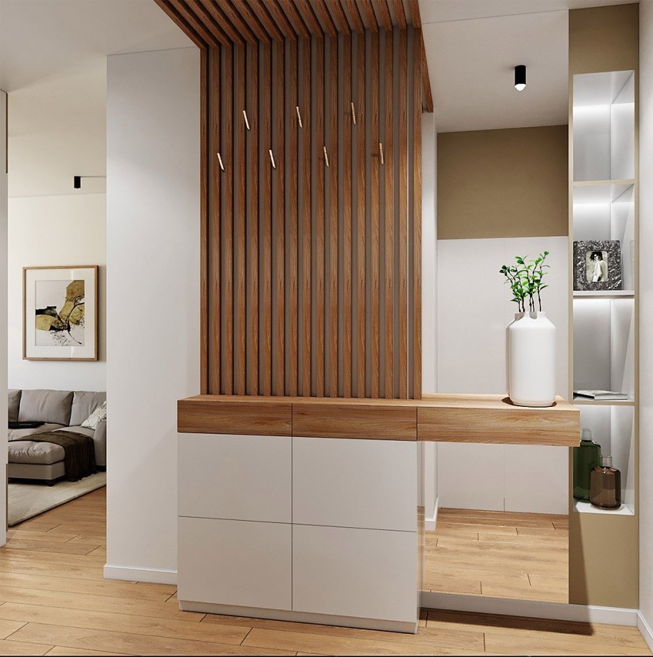 Перегородку из реек для зонирования в салоне красоты