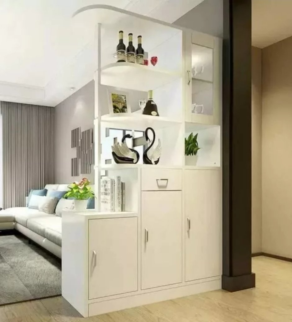 Перегородки в коридоре для зонирования