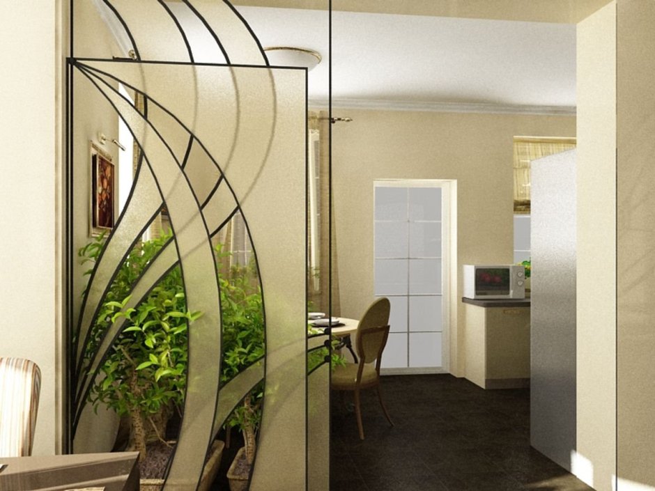 Перегородки в прихожей для зонирования