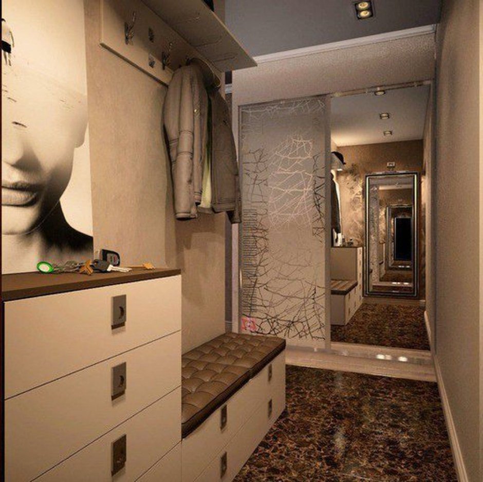 Прихожая для узкого коридора