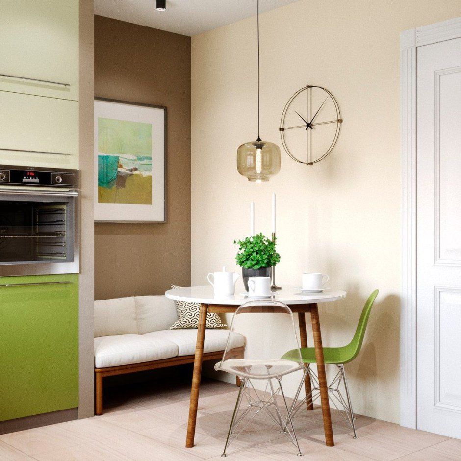 Кухня в коридоре в студии