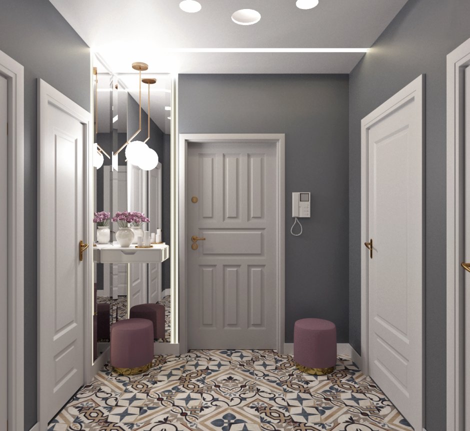 Кухня и прихожая в одном стиле
