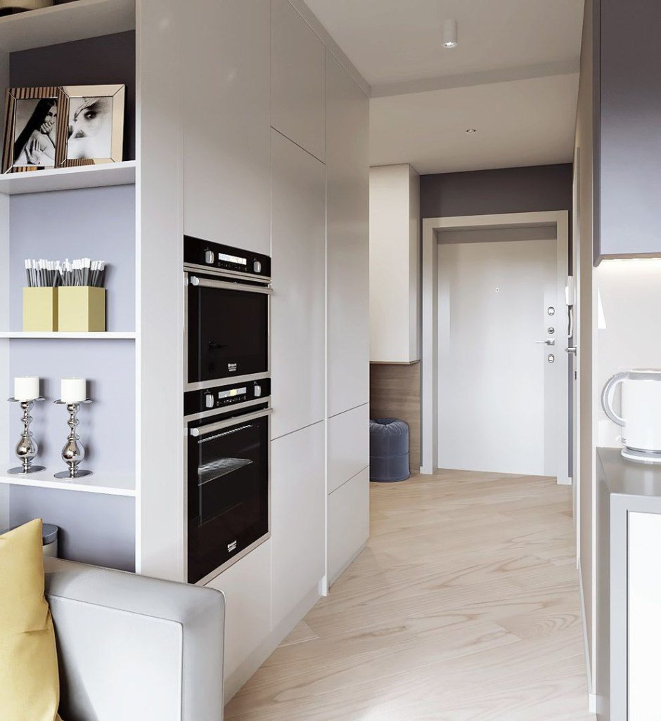 Спрятать холодильник на кухне