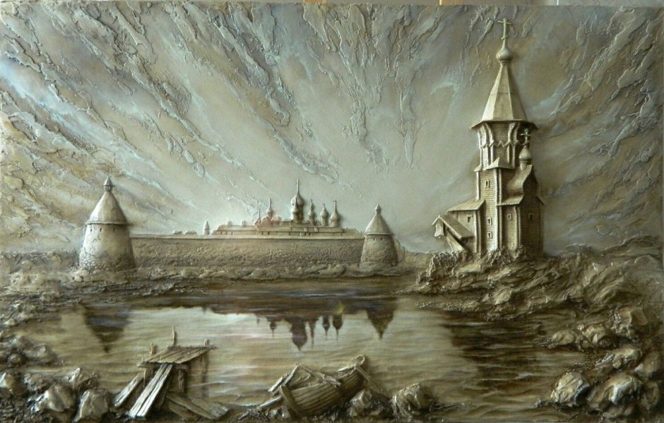 Александр Плющев картины барельефные