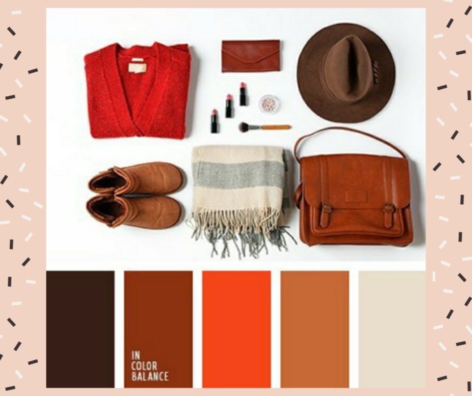 Бежевый коричневый красный