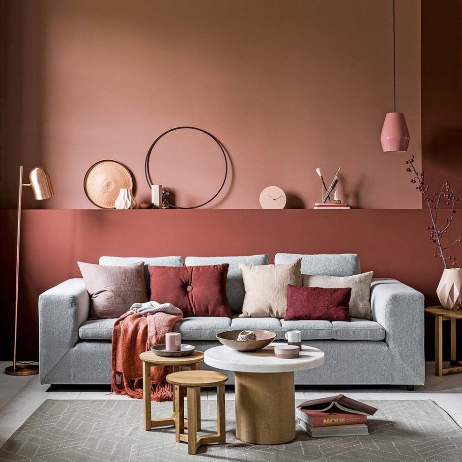 Терракотовые оттенки в интерьере