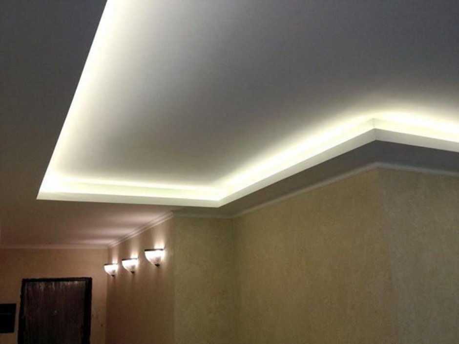 Двухуровневый потолок с подсветкой