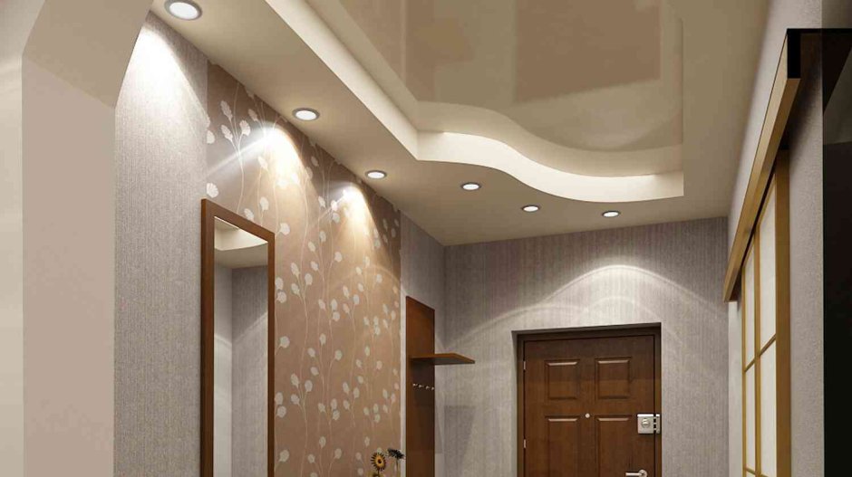 Потолок из гипсокартона для коридора