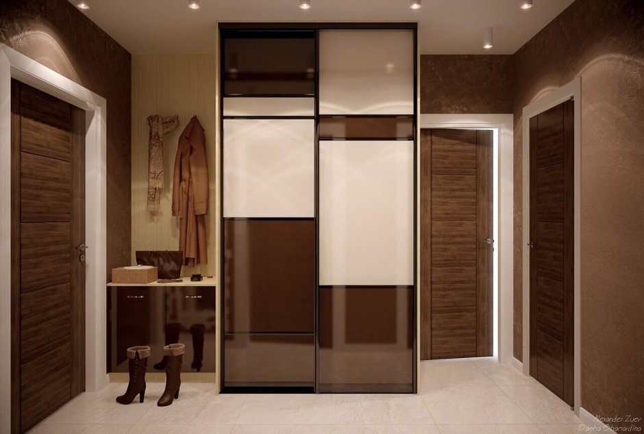 Шкаф купе с антресолью над дверью