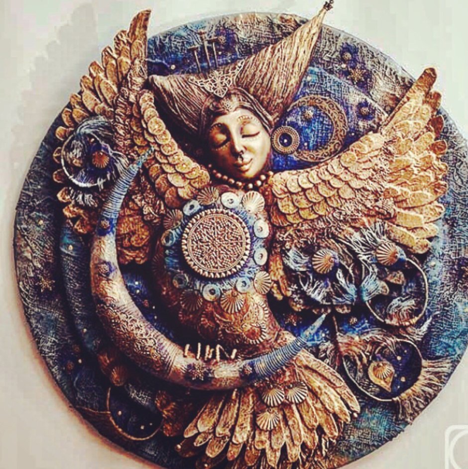 Птица Сирин и алконост в керамике