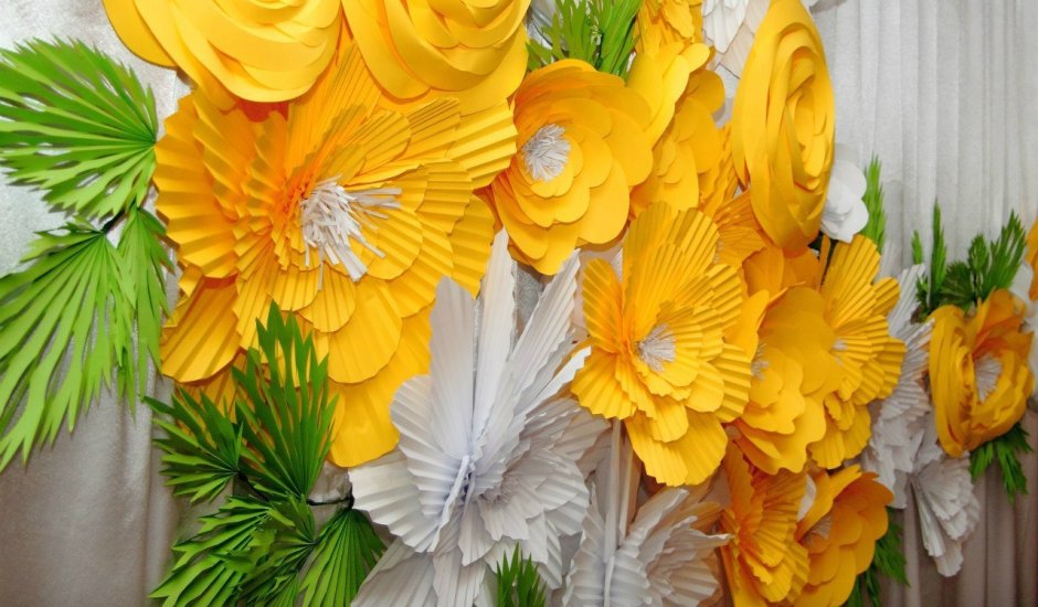 Цветы из бумаги для декора
