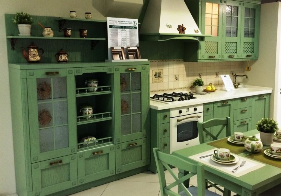 Кухня Катарина зеленая