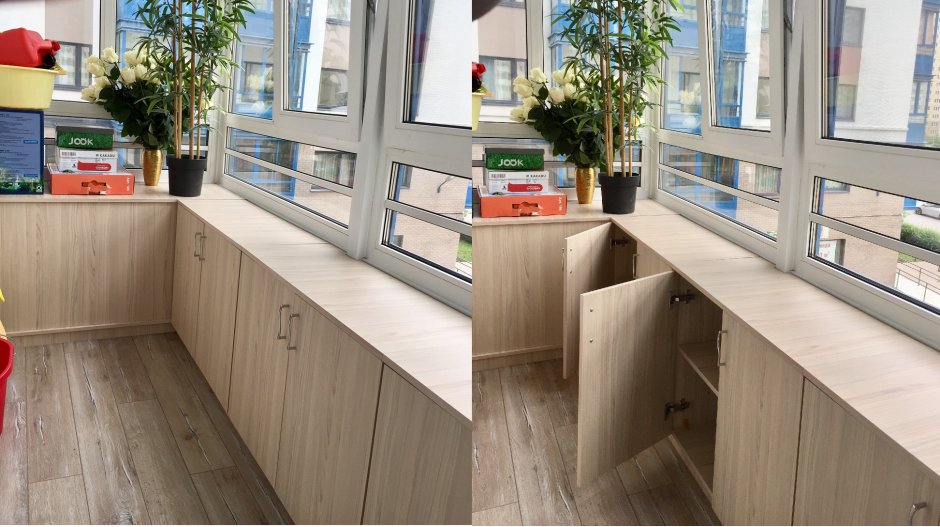 Места хранения на балконе