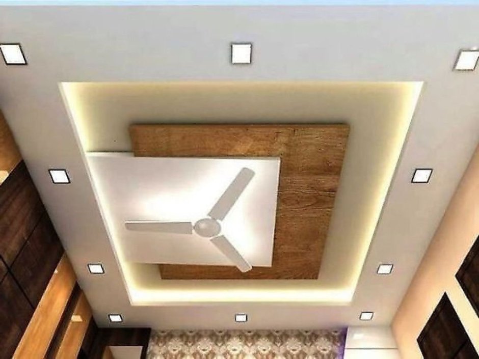 Потолок из гипсокартона прямоугольный