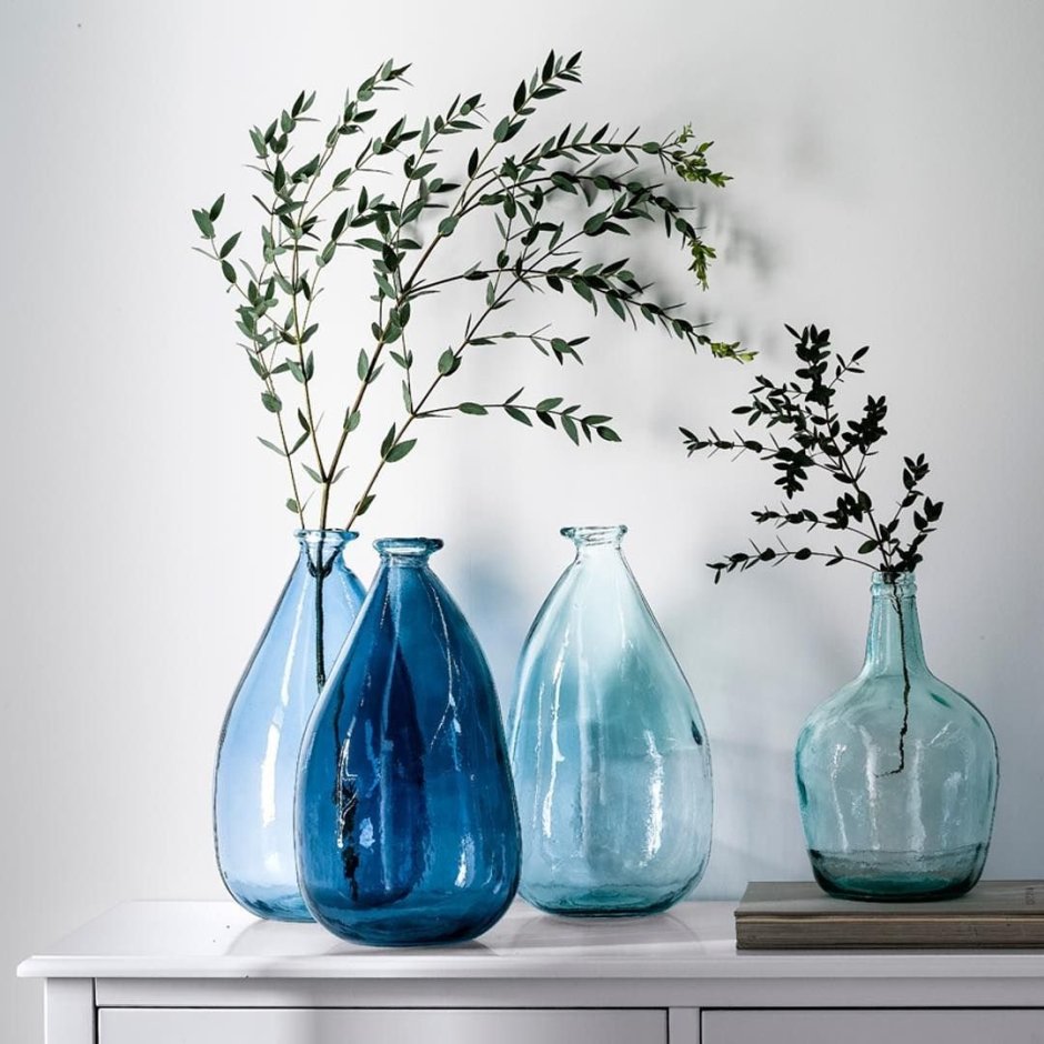 Декор стеклянной вазы