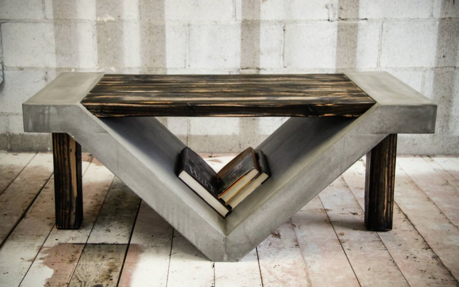 Журнальный столик из бетона