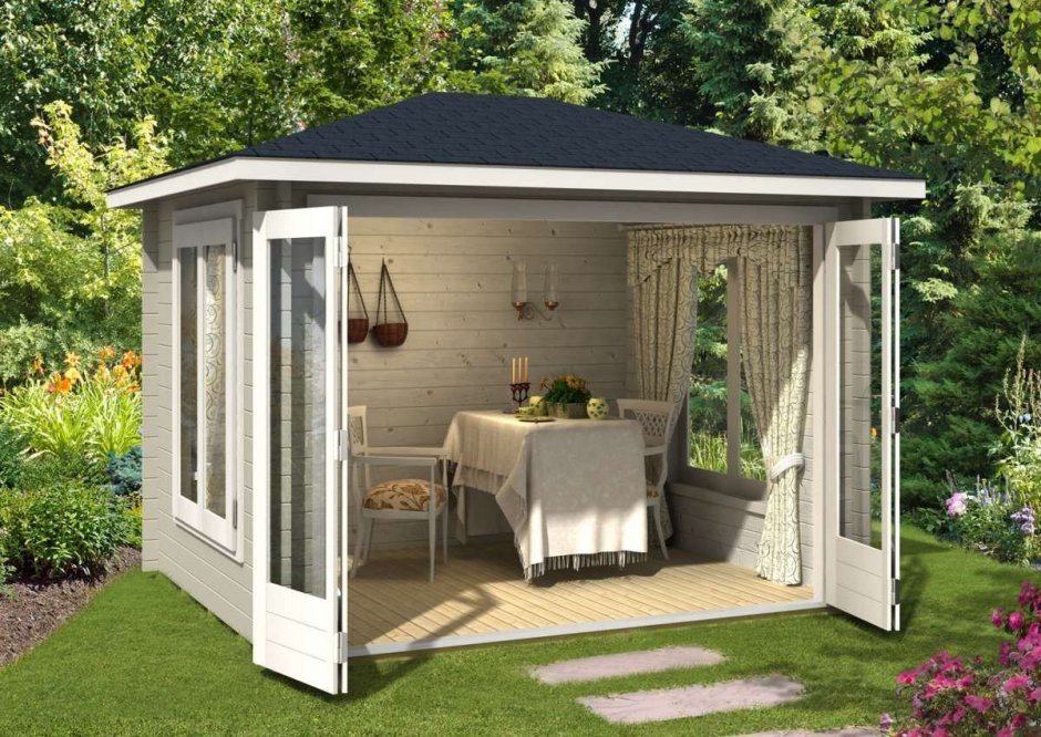 Беседка 3х4 застекленная Оазис Строй