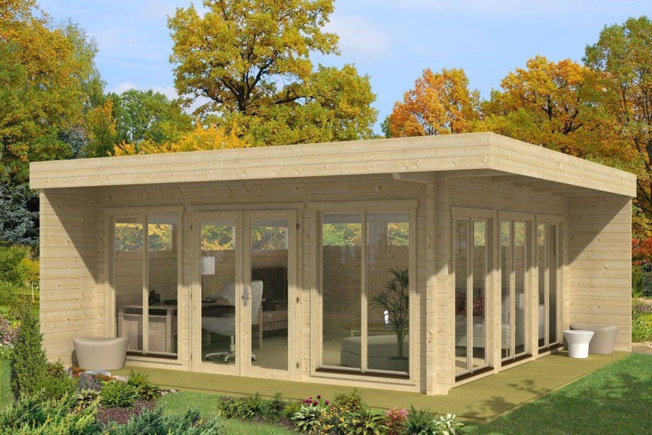 Крытая беседка с односкатной крышей