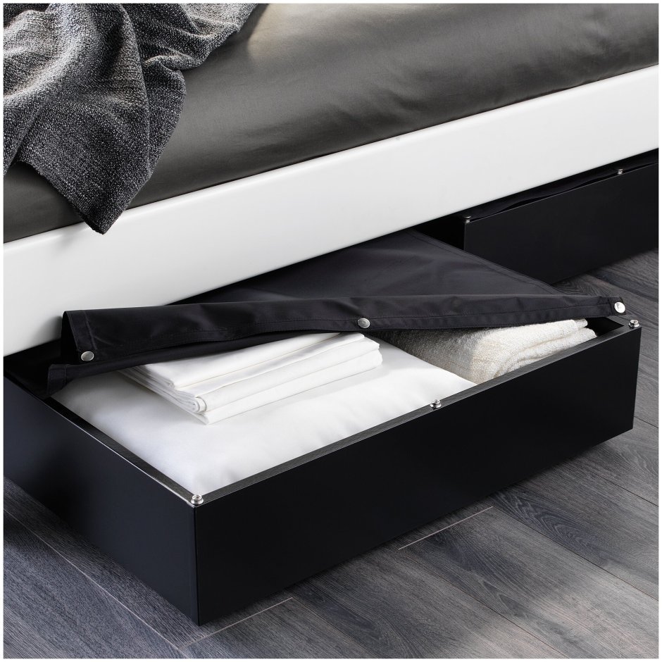 Vardö Вардо ящик кроватный, черный65x70 см