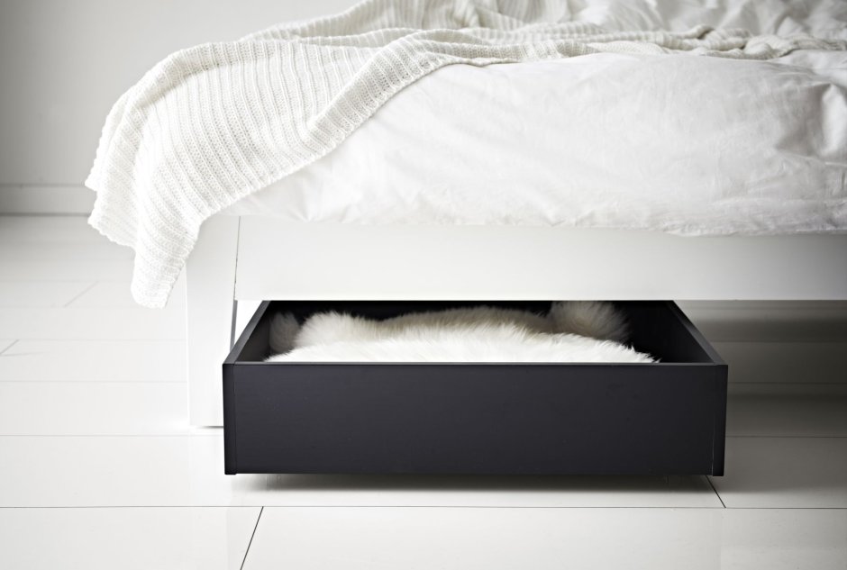 Vardö Вардо ящик кроватный, черный65x70 см