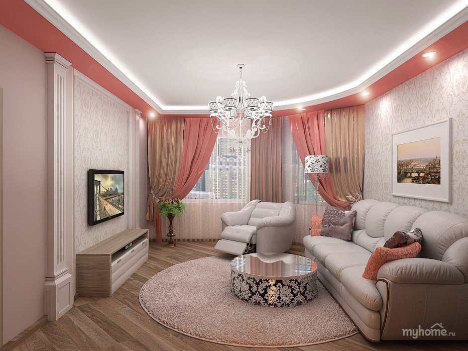 Варианты поклейки обоев в комнате