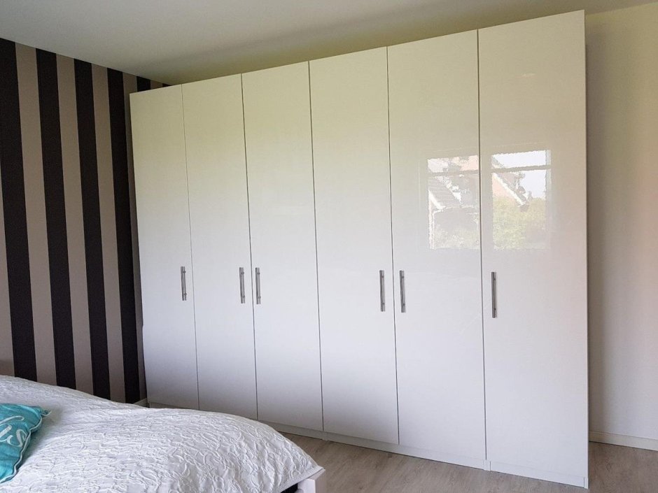 Клеппстад гардероб 3-дверный, белый, 117x176 см