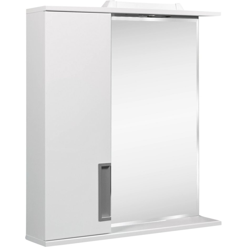 Шкаф зеркальный подвесной «Венто» 70x70 см цвет белый