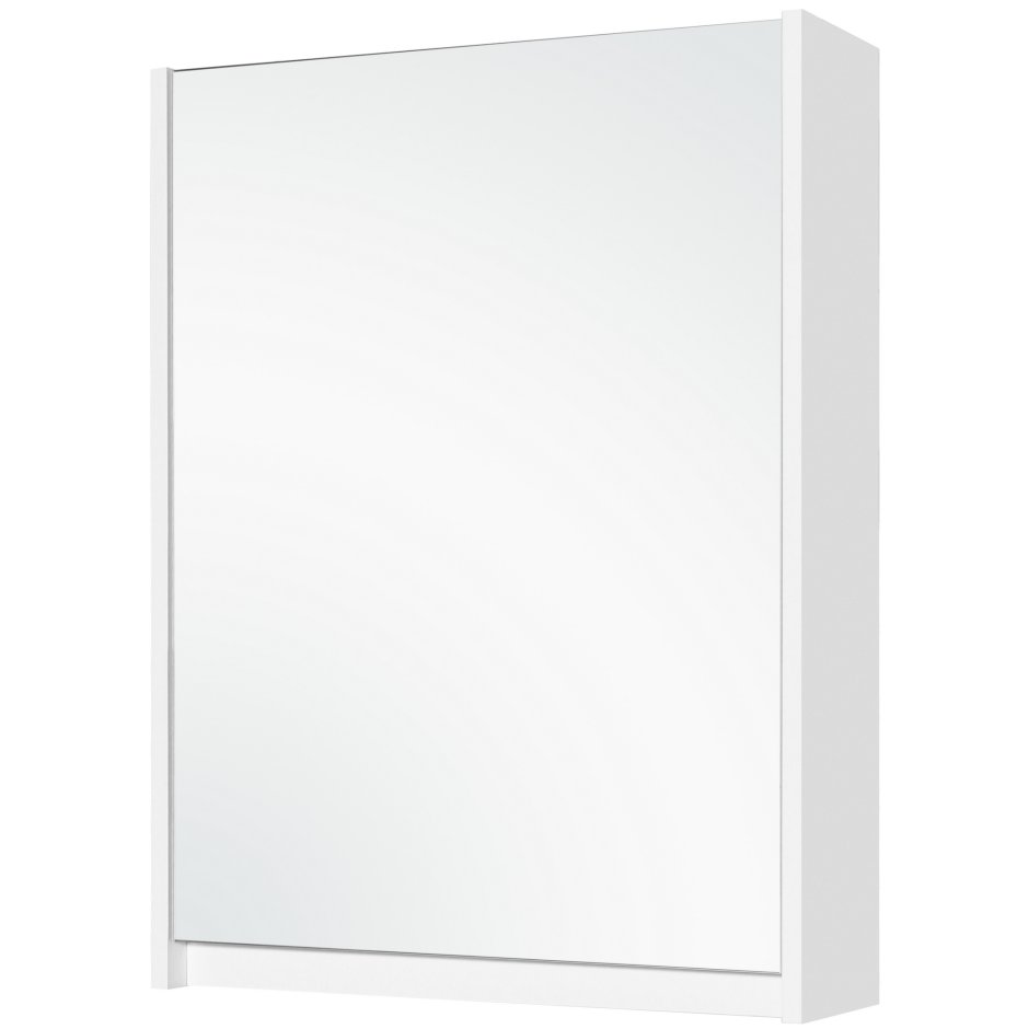 Шкаф зеркальный «Паола» 50 см цвет белый