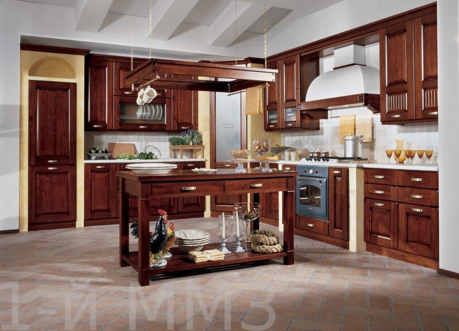 Кухня орех в интерьере